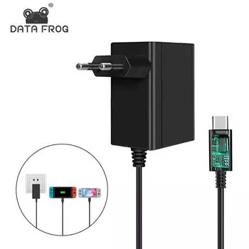 DATA FROG EU/US Travel Home Адаптер переменного тока Зарядное устройство для Nintend Switch Type-C OLED Блок питания EU PLUG