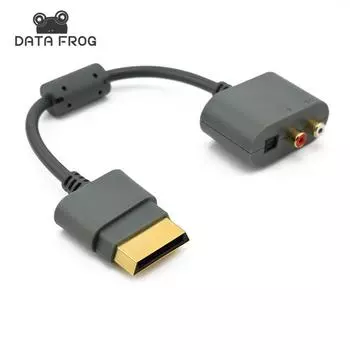 DATA FROG Gold Оптический RCA Аудио Кабель-адаптер для XBOX 360 Все версии Адаптер HDMI AV-кабель Шнур серый
