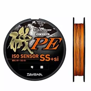 Датчик изотермической лески DAIWA PE 150 м, оранжевый цвет, нержавеющая сталь+Si Нет. 0.6 (с маркировкой)