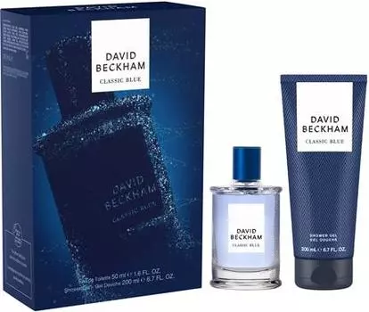 David Beckham Classic Blue Gift Set For Men TU прозрачный