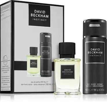 David Beckham Instinct Christmas Gift Set for Men TU прозрачный