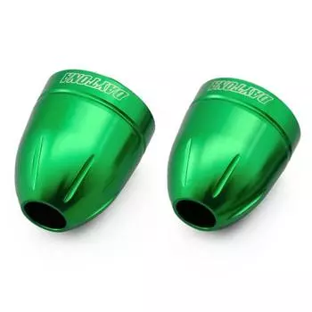Daytona Aluminum Billet Motorcycle Bar End General Purpose Inner Diameter 14-19 Bullet Type Green 98372