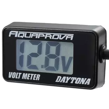 Daytona AQUAPROVA Мотоциклетный вольтметр Цифровой водонепроницаемый с подсветкой Компактный вольтметр 92386