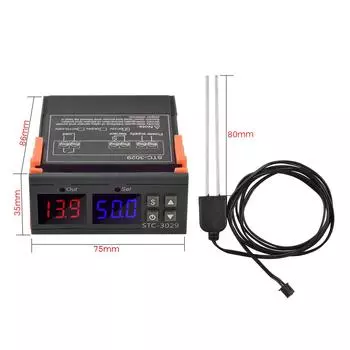 DC12V 10A Мини-светодиодный цифровой контроллер влажности почвы с датчиком 0-100 процентов диапазона измерения относительной влажности с 1 м DC24V