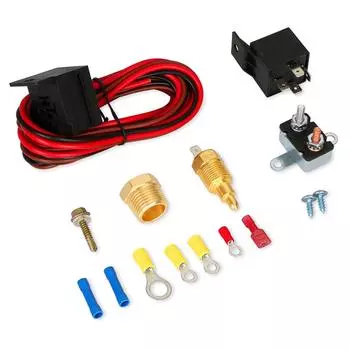 DC12V 60A 3/8 175~185 Комплект реле температуры, датчик переключателя, электрический вентилятор двигателя, термостат, аксессуары для двигателей 265