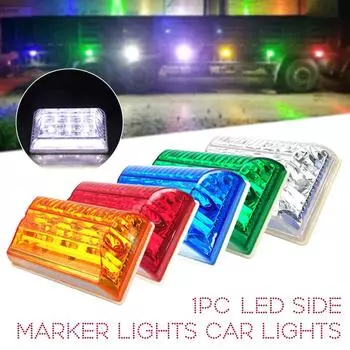 DC24V 12LED Боковые габаритные огни Автомобильные внешние огни Squarde Предупреждающий задний фонарь Авто Прицеп Грузовик Лампы для грузовиков Янтарного цвета