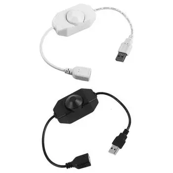 DC5V USB-регулируемая ручка с ручным управлением светодиодным диммером, сенсорный переключатель для светодиодной ленты, 1-канальный контроллер регулировки яркости