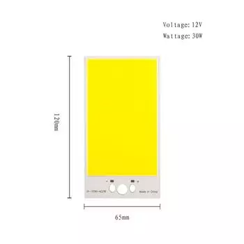 DC 12V 120*65mm 30W COB светодиодный чип на плате для DIY рыболовной удочки наружные многофункциональные кемпинговые лампы теплый белый
