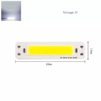 DC 5V 60x15mm 2W светодиодный чип на плате бар источник света лампа для DIY USB светодиодное освещение часть