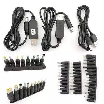 DC USB 5 В до 9 В 8,6 В 12 В 12,6 В адаптер питания повышающая линия повышающий модуль разъем преобразователя кабель 5,5x2,1 мм штекер постоянного тока штекер советы 5V line