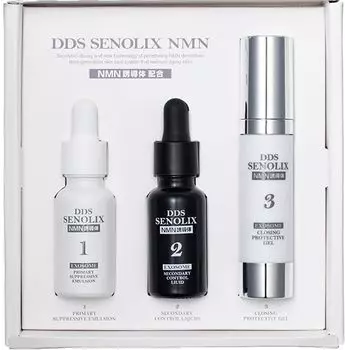 DDS SENOLIX NMN SENOLIX NMN Набор из 3 сывороток Эмульсия SENOLIX Liquid SENOLIX (Система DDS) (СЕНОЛИКС + + Гель)