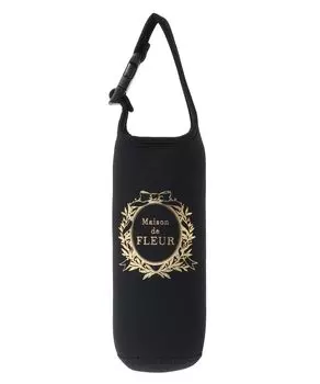 de Frame Logo Bottle Case Black [Maison Fleur] Чехол/шнурок для женщин чёрный