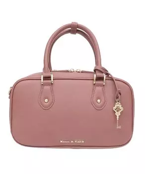 de Handbag Key Charm Boston Bag Plum [Maison Fleur] Women s сливовый