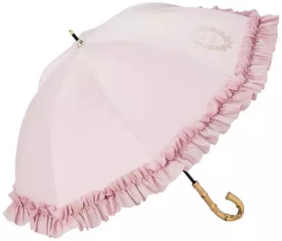 de Длинный зонт Heat Cut Frill Parasol Розовый F [Maison Fleur] Женский розовый