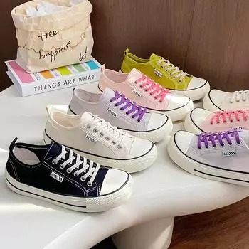 De Mujer Tendencia Женские кроссовки на платформе Женские повседневные парусиновые туфли Дышащие кроссовки Модные кроссовки для скейтбординга 39