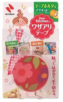 Dear Kitchen Wazaari Tape с держателем, красная, 25 мм x 6 м
