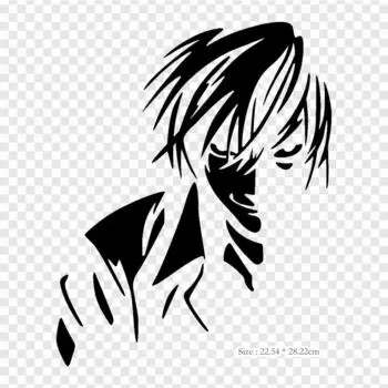 Death Note черно-белый Ryuk Light Yagami с термопереносной печатью, виниловые нашивки, наклейки для одежды, аппликации «сделай сам», моющиеся нашивки