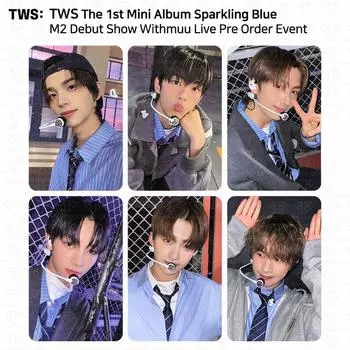 Дебютное шоу TWS 1-го мини-альбома Sparkling Blue M2 с фотокарточкой для предзаказа в прямом эфире