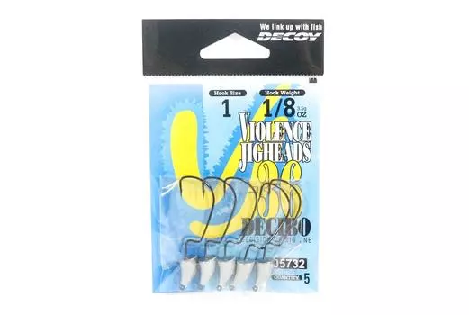 Decoy VJ-36 Jig Head Decibo Worm Hook Jig Head Size 1 , 1/8 oz (5732)