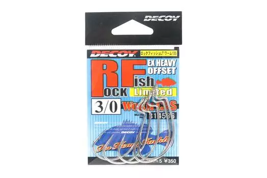 Decoy Worm 13S Rock Fish Ltd Сверхпрочные крючки-червяки, размер 3/0 (4536)