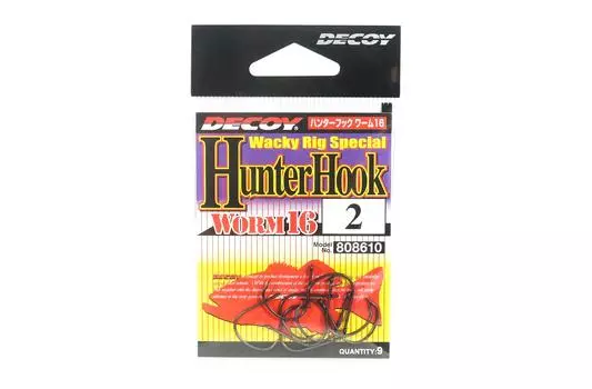 Decoy Worm 16 Hunter Hook Специальные крючки Wacky Rig, размер 2 (8610)