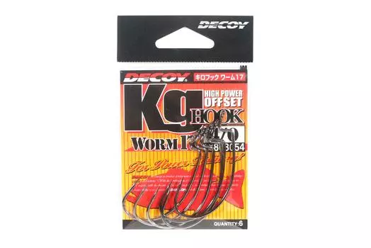 Decoy Worm 17KG Высокомощные офсетные крючки для червей, размер 4/0 (8054)