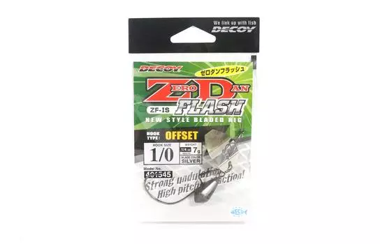 Decoy ZF-1S Zero Dan Flash Офсетный червячный крючок, размер 1/0, 7 грамм (1545 г.)