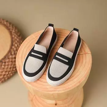 Deep mouth fisherman shoes shoes single shoes woven shoes flying woven flat bottom round head women 34