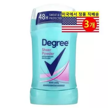 Дезодорант-антиперспирант Degree Sheer Powder, 45 г, 3 шт.