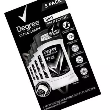 Degree Men Дезодорант Ultra Clear Black and White, 5 упаковок, 76 г