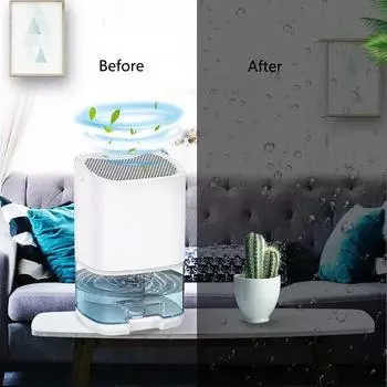 Dehumidifer Small Frigidaire Portable 1000ml Water Tank Dehumidificador для дома, ванной комнаты, подвала EU Plug чёрный