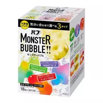 Dekarakusize Babu Monster Bubble 18 tablets Highly concentrated carbonated bath salts Contains hot spring ingredients [Quasi-drug]