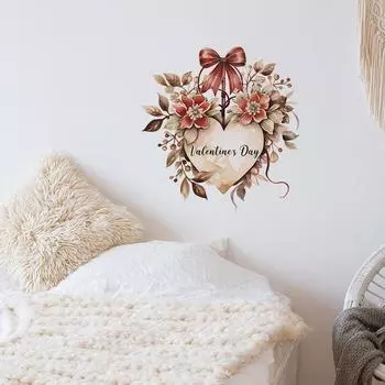 Декор для дома Love Bows Green Plants Спальня Гостиная Украшение Декоративные Наклейки На Стены 39*40CM/fun-f1