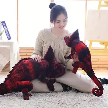 Игрушка в виде хамелеона красный