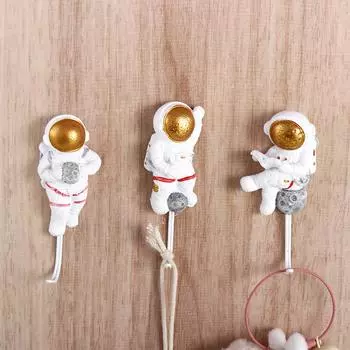 Декор No Trace Astronaut Модель No Punching Astronaut Hook Аксессуары для ванной комнаты Настенный крючок Держатель для ключей D