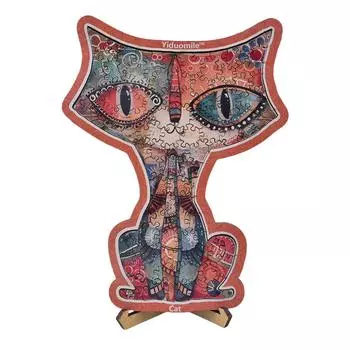 Декоративная деревянная головоломка MAO Cat Trend Retro