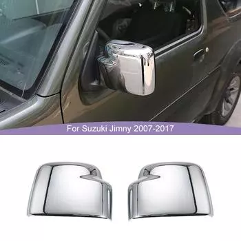 Декоративная крышка зеркала заднего вида автомобиля для Suzuki Jimny 2007-2017, внешние аксессуары из АБС-пластика, хром Chrome