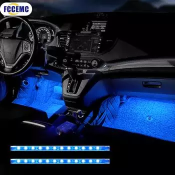 Декоративная лампа для салона автомобиля с USB светодиодными лентами для приборной панели, пола, ног, сиденья, двери, рассеянное освещение 5 В, автомобильные аксессуары, универсальные