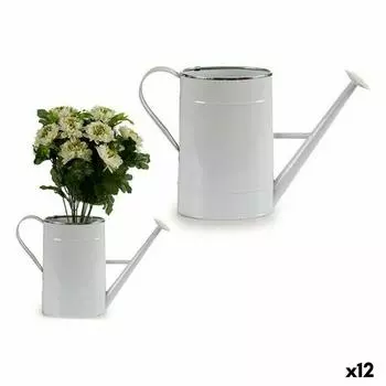 Декоративная лейка Металл Белый Серебристый (10,5 х 22,5 х 38 см) (12 единиц)