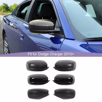 Декоративная рамка для зеркала заднего вида автомобиля для Dodge Charger 2010 Up, внешние аксессуары для автомобиля, АБС-пластик матовый черный