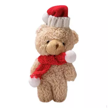 Декоративное украшение в виде медведя на Рождество brown bear red scarf