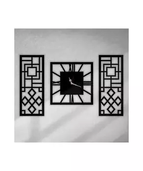 Декоративные деревянные настенные часы из МДФ, 3 шт., 85 x 50 см