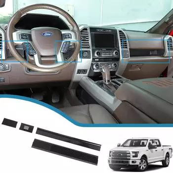 Декоративные наклейки на центральную консоль автомобиля для Ford F150 2015 2016 2017 2018, внутренние молдинги красный