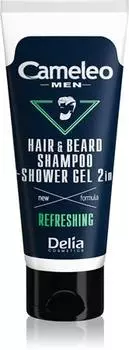Delia Cosmetics Cameleo Men Шампунь и гель для душа для волос, бороды и тела TU прозрачный