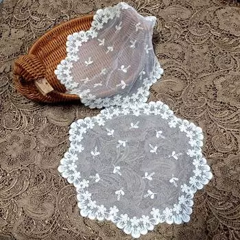 Delicate Cup Pad Round Doily Coffee Table Placemat Table Decoration A
