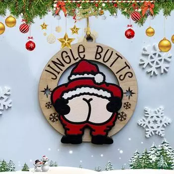 Delightful Jingle Butts Holiday Ornaments Unique Funny Ornament With String For Wall Decoration B