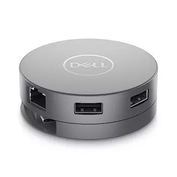 Dell DA310 Проводной USB 3.2 Gen 2 (3.1 Поколение 2) Тип-C, серебристый