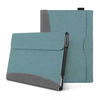 Деловой чехол-портфель для Microsoft Surface Pro 7, 6, 5, 4, 12,3/Pro 8, 9, 13 дюймов, чехол для планшета, чехол из искусственной кожи, Surface Go 2, 3, 10,5 дюйма, Funda Surface Pro 4 синий