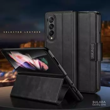 Деловой флип-кошелек, кожаный чехол-чехол для Samsung Galaxy Z Fold 5 3 Fold3 Fold5 Fold4 Fold 2 4 Fold2, полный чехол for Samsung Z Fold 5