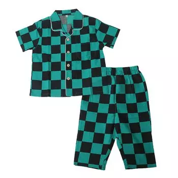 Demon Kimetsu no Room Ripple Short Top and Bottom Tanjiro Zenitsu Christmas Day For Slayer Yaiba, Детская пижама, Детская одежда, Домашняя одежда,